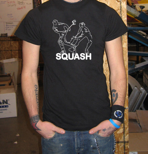 SQUASH racquet sport ball PSA olympics court BW SHIRT