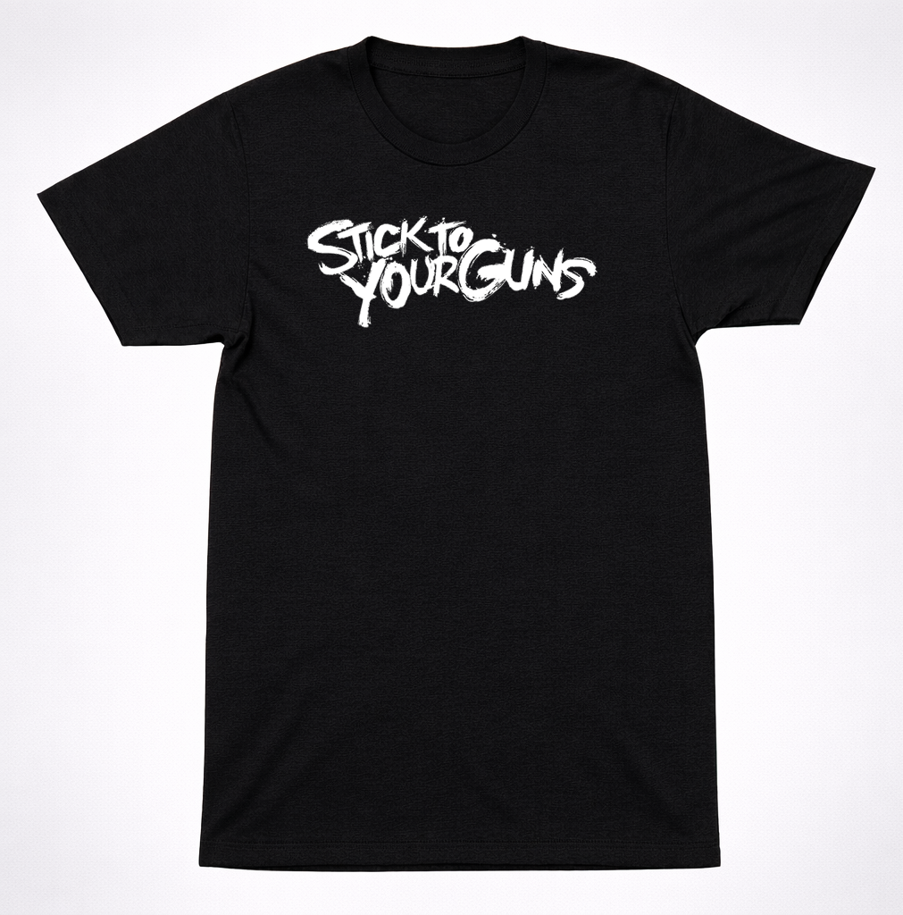 Stick To Your Guns Logo T-Shirt – Hardcore Punk Message Band Tee Black