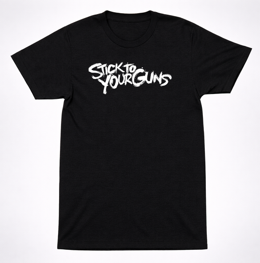 Stick To Your Guns Logo T-Shirt – Hardcore Punk Message Band Tee Black