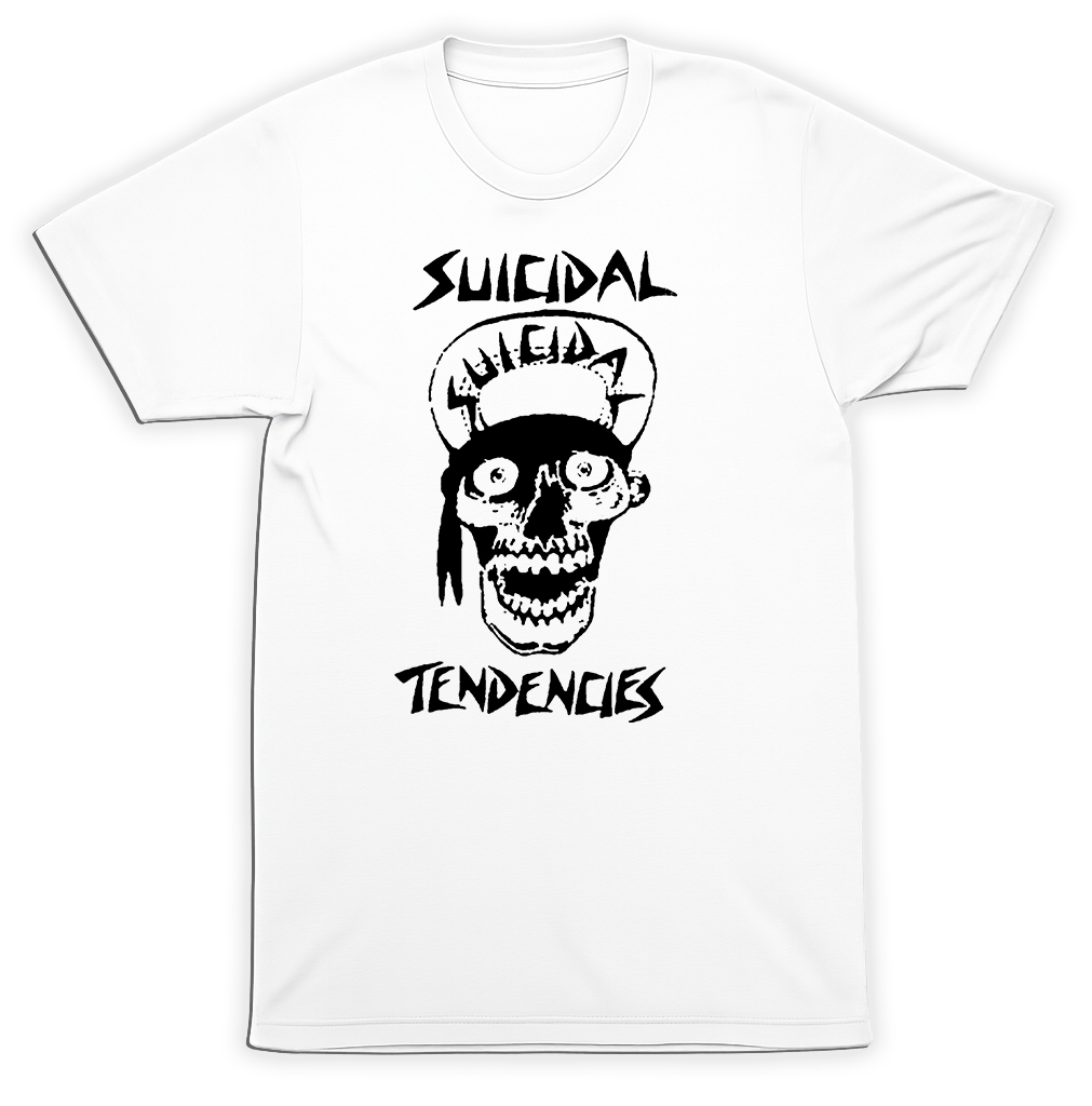 Suicidal Tendencies Brim Shock White T-Shirt Punk Crossover Thrash Band Tee