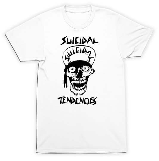 Suicidal Tendencies Brim Shock White T-Shirt Punk Crossover Thrash Band Tee