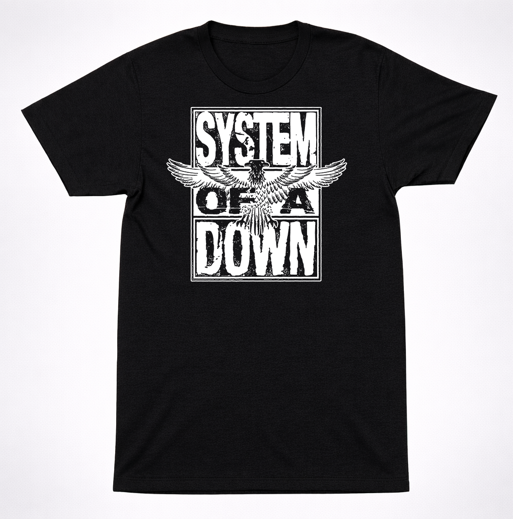 System of a Down Eagle Logo T-Shirt Political Metal Alternative Band Tee