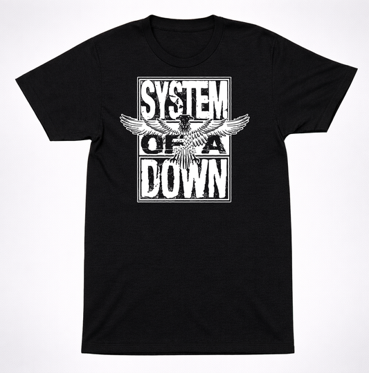 System of a Down Eagle Logo T-Shirt Political Metal Alternative Band Tee