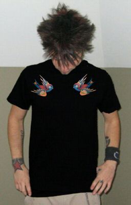 SPARROWS CHEST TATTOO art punk hxc emo bird BT SHIRT