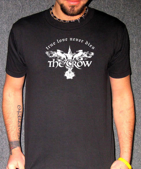 THE CROW CAN'T RAIN goth brandon lee cult film BW SHIRT