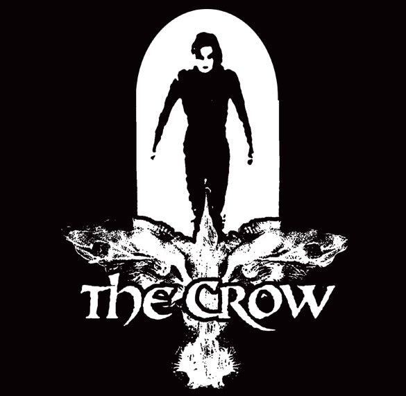 THE CROW DOORWAY AND BIRD retro brandon lee BW SHIRT