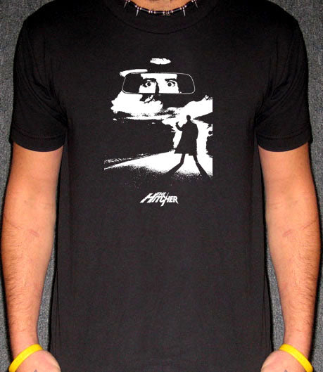 THE HITCHER horror thriller film movie retro BW SHIRT