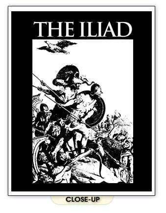 THE ILIAD epic poem war troy odyssey homer rad BW SHIRT