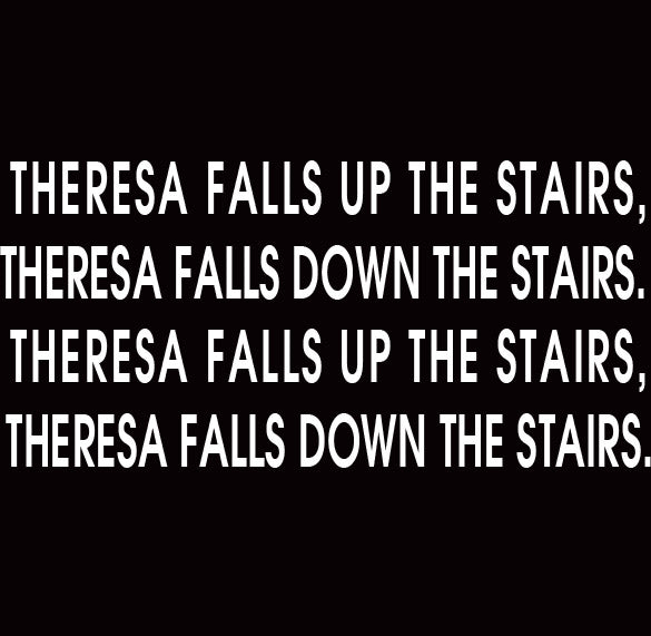 THERESA FALLS UP THE STAIRS LOST tv show drama SHIRT