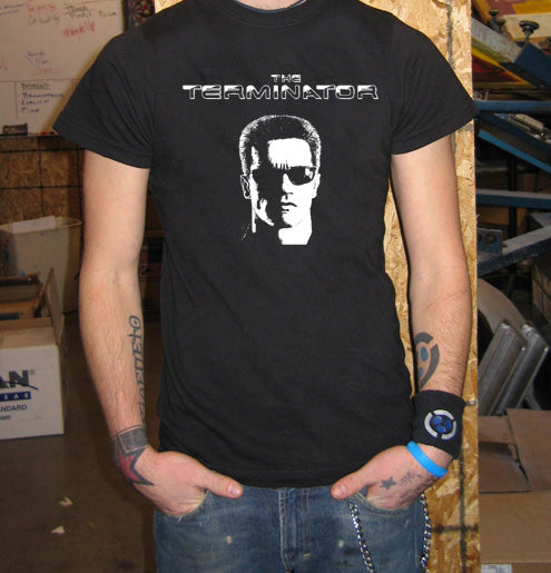 THE TERMINATOR arnold governor action vintage BW SHIRT