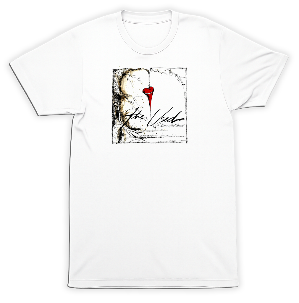 The Used In Love & Death Album Cover T-Shirt Distressed Emo Hardcore Band Tee