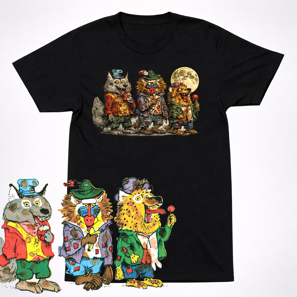 Horror The Three Beggars Shirt Richard Scarry Creepy Kids Book Retro Tee