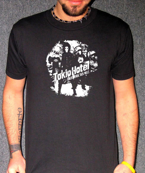 TOKIO HOTEL german mtv emo concert band music BW SHIRT