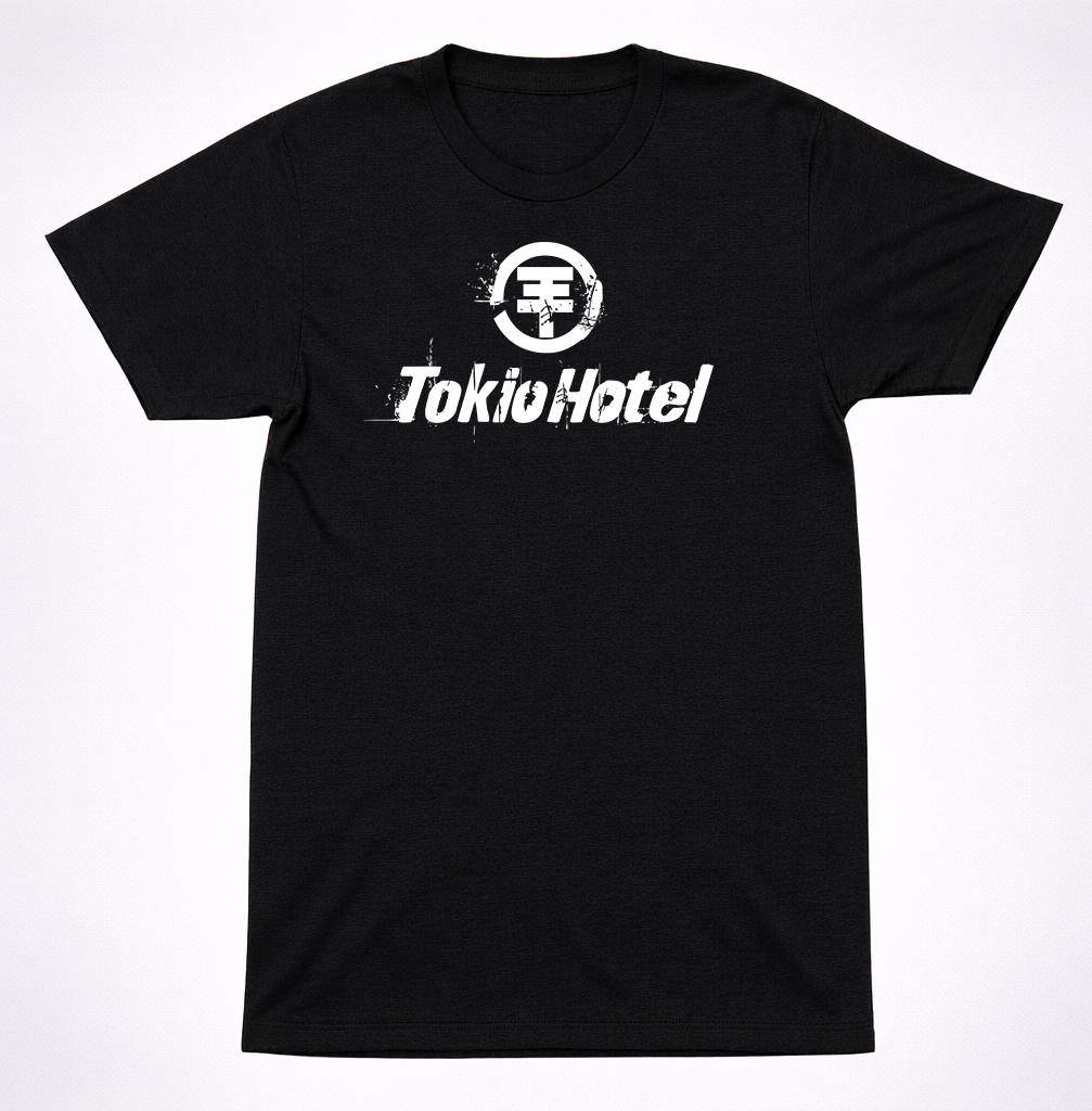 Tokio Hotel Band Shirt Circle Emo Alternative Rock Band Minimal Graphic Logo Tee