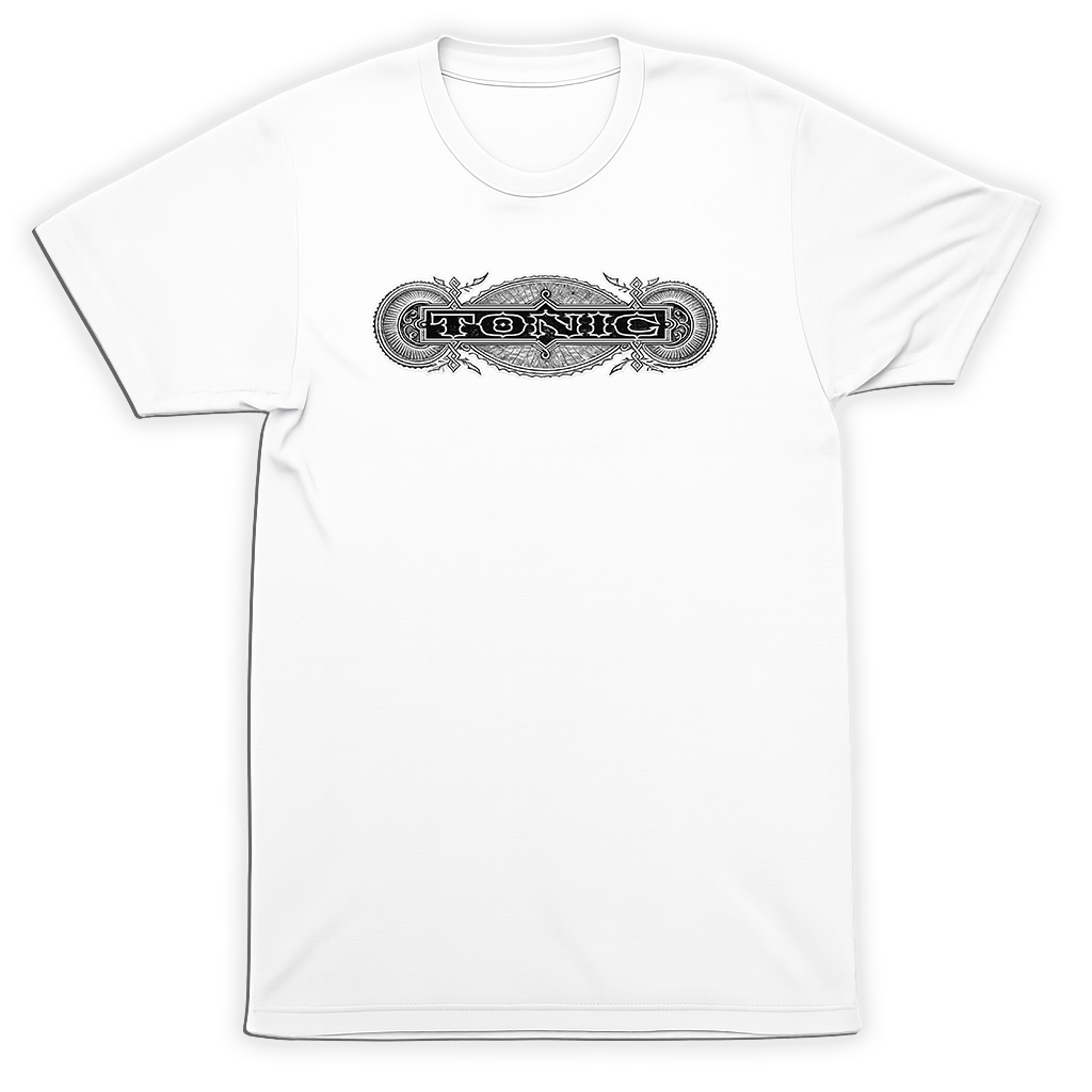 Tonic Logo T-Shirt 90s Alternative Rock Band Vintage Minimal White Tee