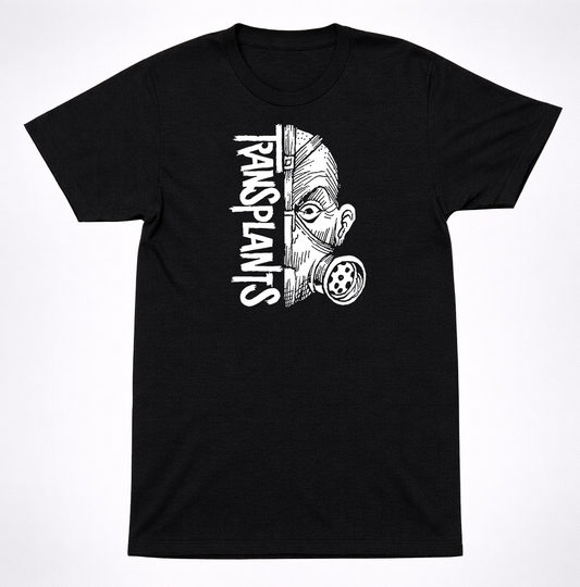 Transplants Half Gas Mask Logo Punk Street Hardcore Band Punk Rock T-Shirt