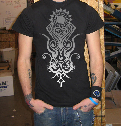 TRIBAL DESIGN tattoo metal tough cool rock BW SHIRT