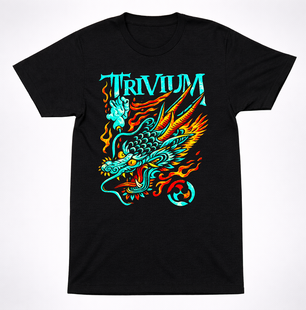 Trivium Dragon Sigil Metalcore Mythic Heavy Band Full Color T-Shirt