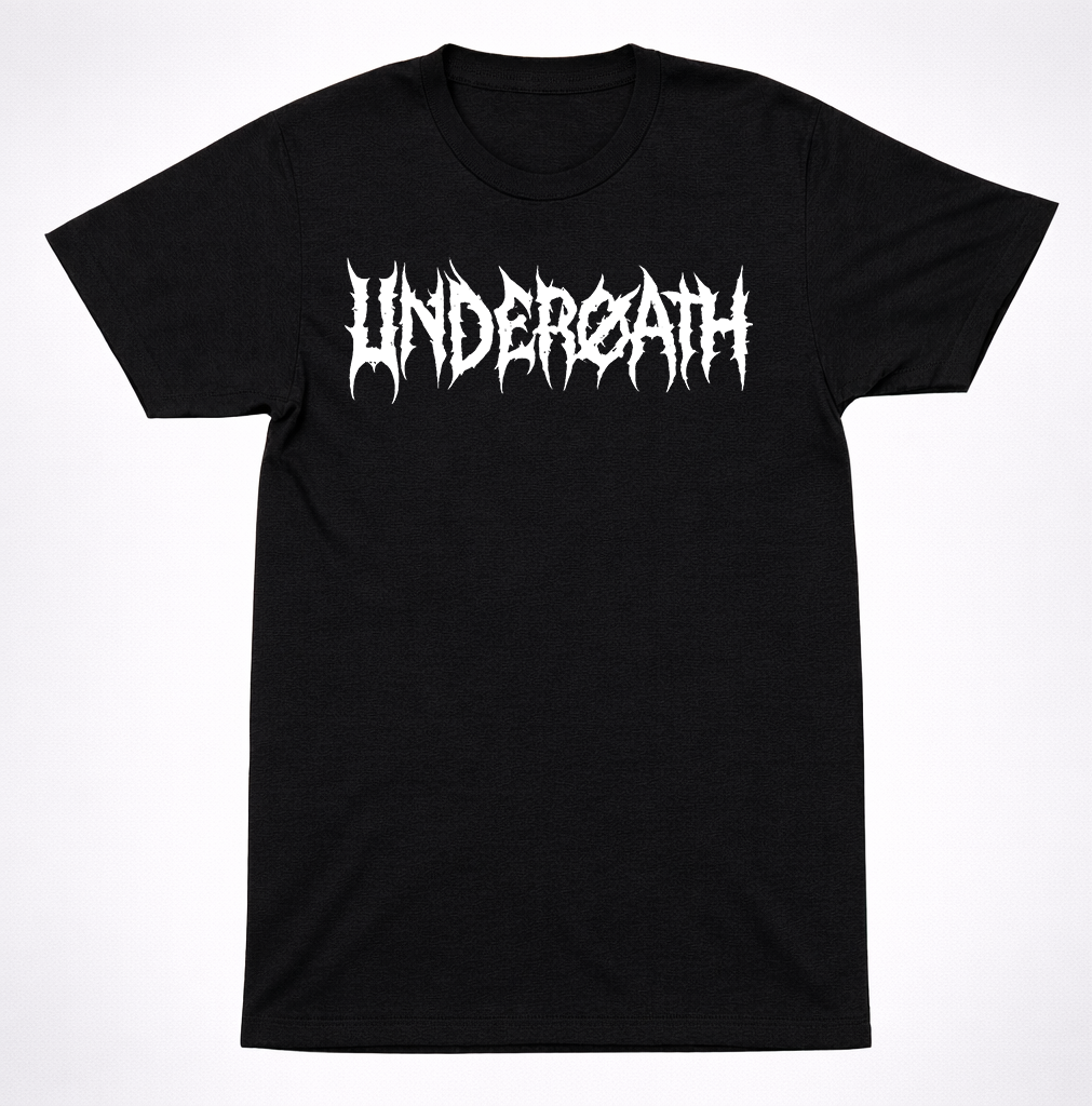 Underoath Classic Spiked Logo Black T-Shirt | Heavy Metalcore Band Tee
