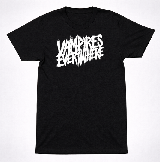 Vampires Everywhere! Logo T-Shirt – Dark Industrial Rock Tee Black
