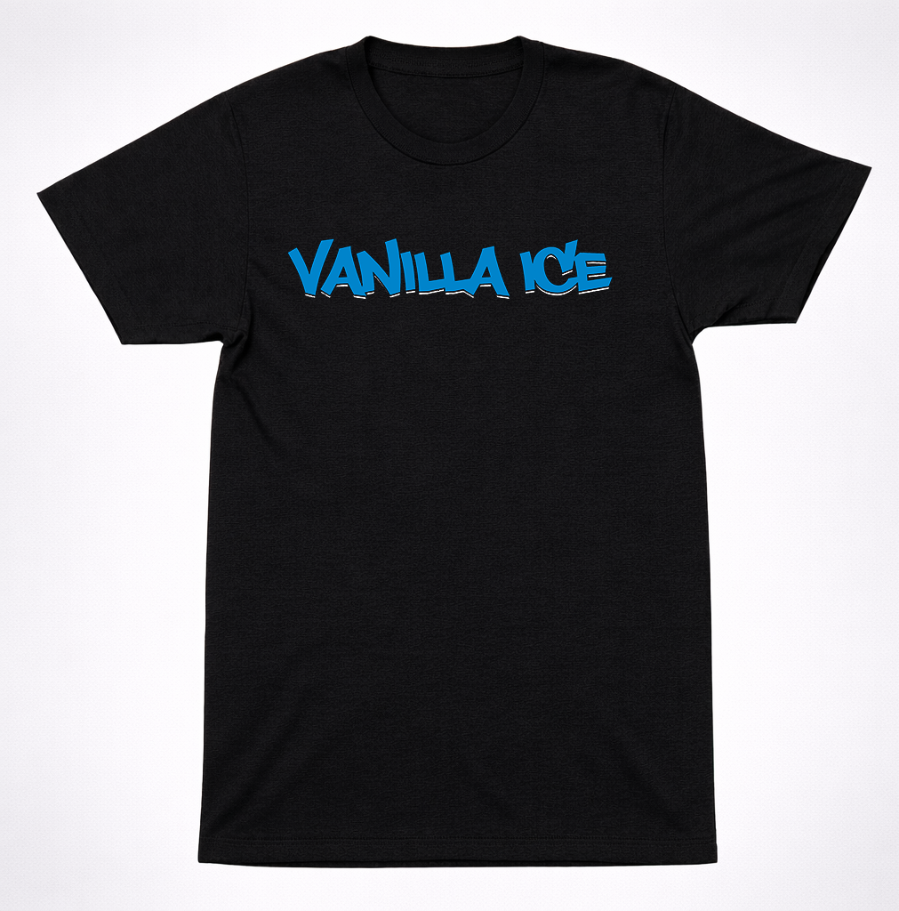 Vanilla Ice Graffiti Logo Shirt Classic Hip Hop Rap 90s Graphic Tee