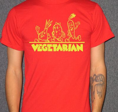 VEGETARIAN health vegan peta food garden cook RY SHIRT