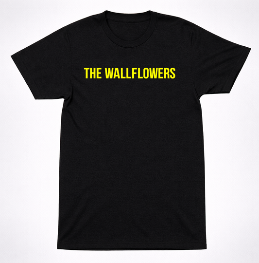 The Wallflowers Logo T-Shirt 90s Alternative Rock Band Classic Black Tee