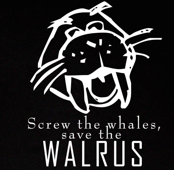 SCREW THE WHALES SAVE WALRUS extinct animal funny SHIRT