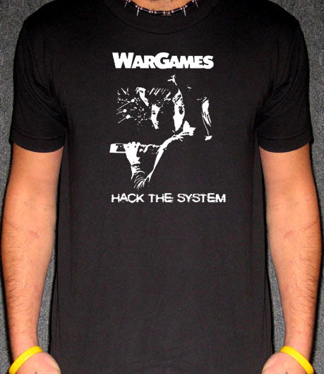 WAR GAMES hacker retro film computer nerd dvd BW SHIRT