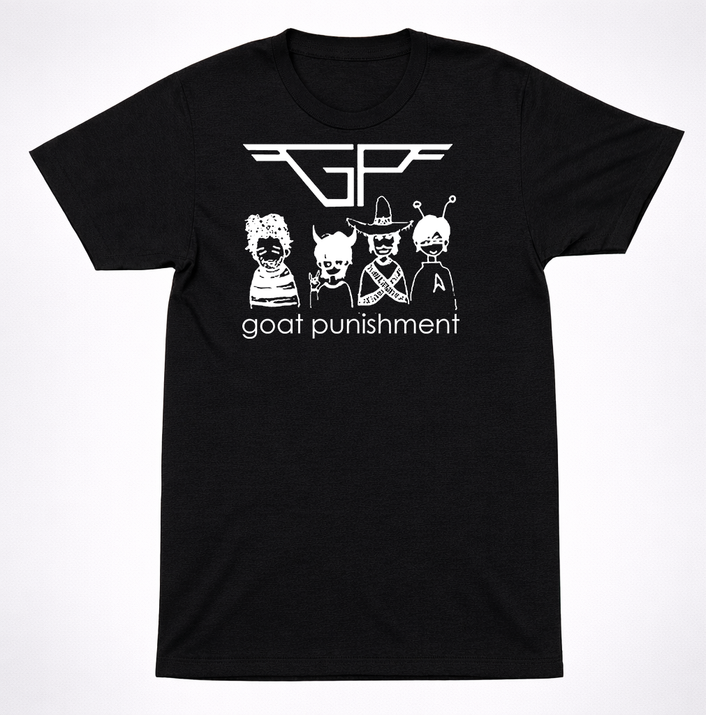 Weezer Goat Punishment Logo Flying GP T-Shirt Alt Rock Indie Band Tee