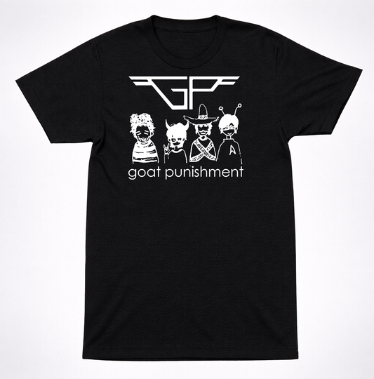 Weezer Goat Punishment Logo Flying GP T-Shirt Alt Rock Indie Band Tee