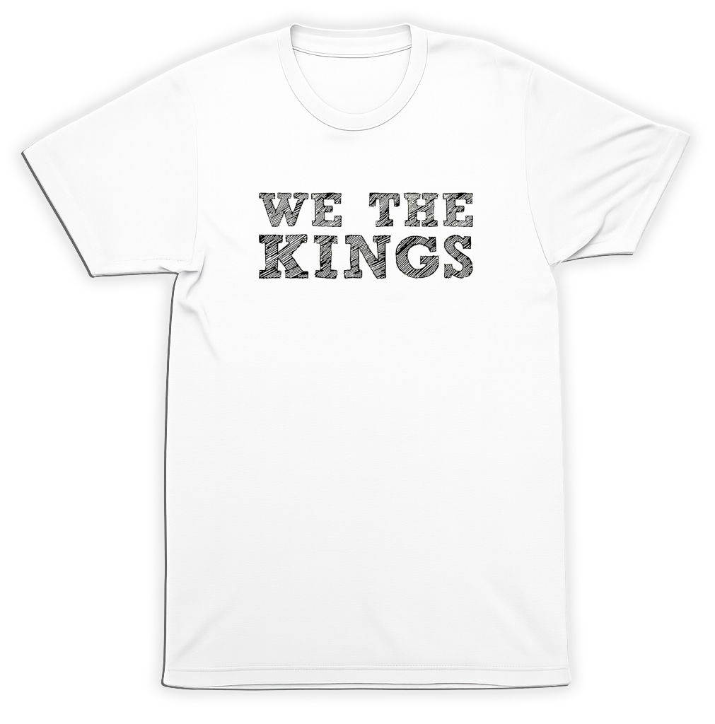 We The Kings Block Text Logo T-Shirt Bold Striped Pop Punk Emo Band Tee