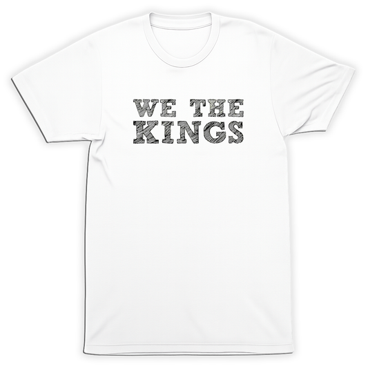 We The Kings Block Text Logo T-Shirt Bold Striped Pop Punk Emo Band Tee