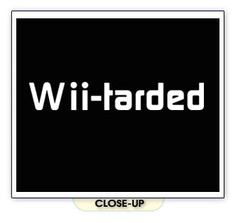 WII-TARDED wii nintendo video game gamer BW SHIRT