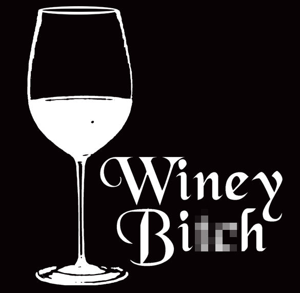 WINEY B*TCH wine alcohol snob funny drink bar BW SHIRT