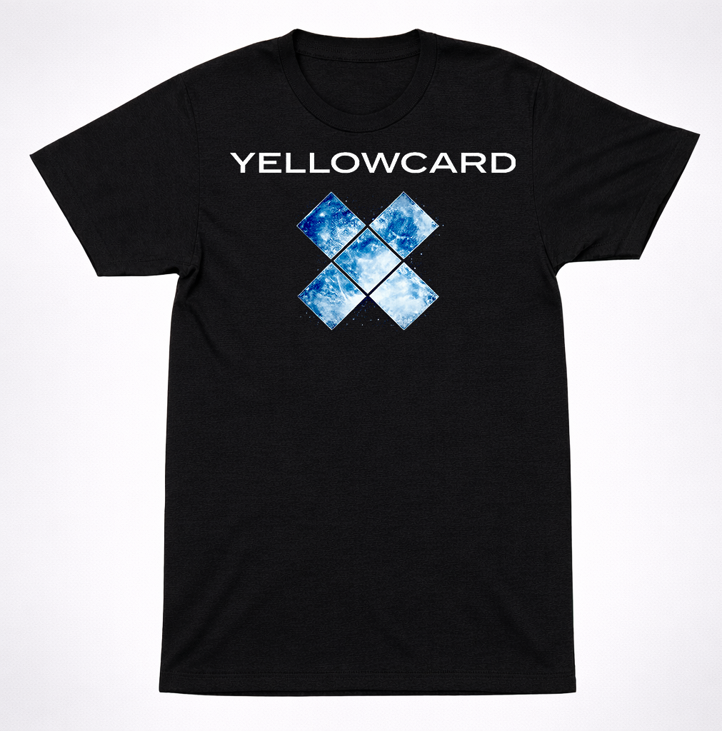 Yellowcard Earth X T-Shirt Yellow card Distressed Emo Pop Punk Band Tee