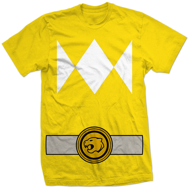 Yellow Power Ranger Costume Shirt Trini Kwan Sabertooth Tiger Power Rangers Unisex Cosplay Tee