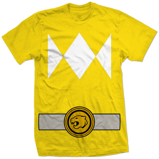 Yellow Power Ranger Costume Shirt Trini Kwan Sabertooth Tiger Power Rangers Unisex Cosplay Tee