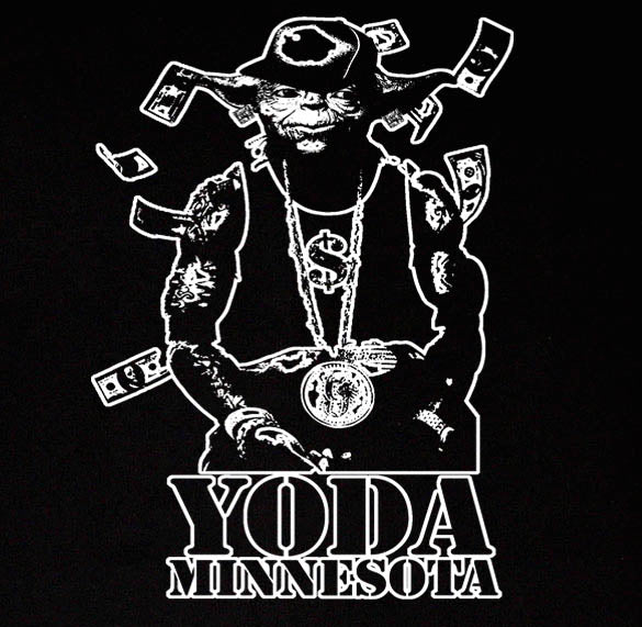 YODA MINNESOTA hannah montana funny star wars BW SHIRT